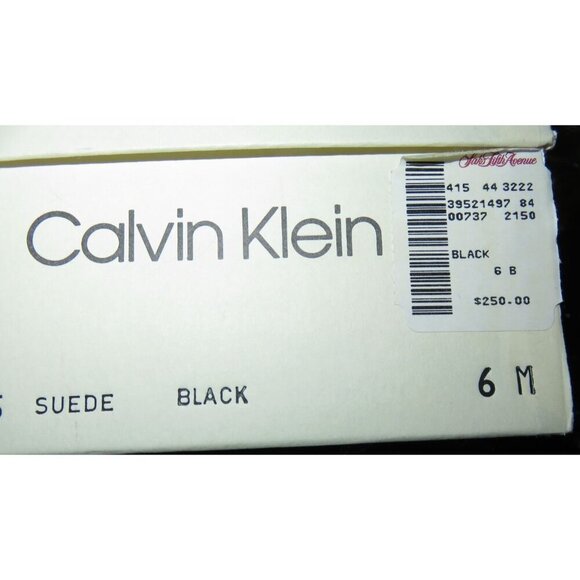Calvin Klein Suede Leather Pointed Toe Pumps size 6 in Classic Black - Picture 11 of 11